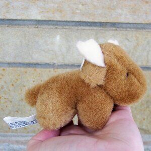 Vintage 90s Nanco Mini Moose Plush Ornament Stuffed Animal